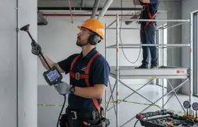 Seattle plumber using leak detection equipment for home pipe inspection