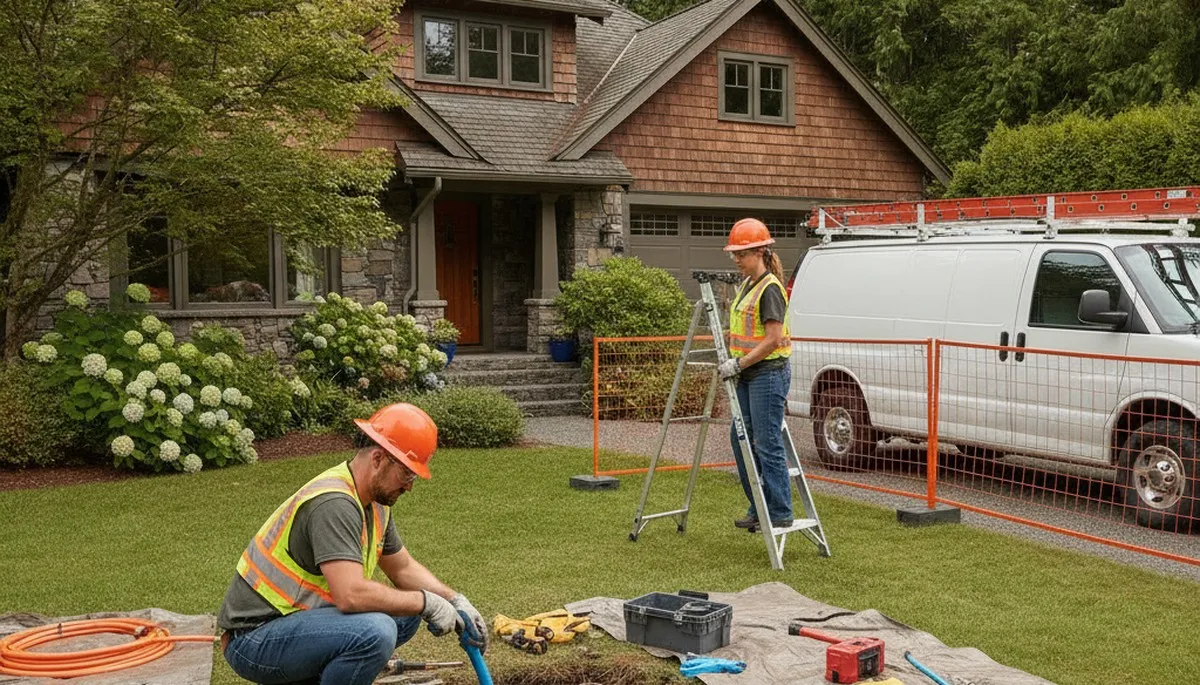 Seattle, WA plumbing repair technician fixing a residential leak with professional tools