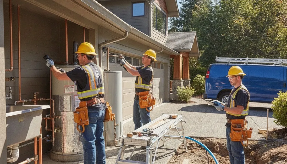 Seattle, WA plumbing repair technician inspecting pipes for leak repair service