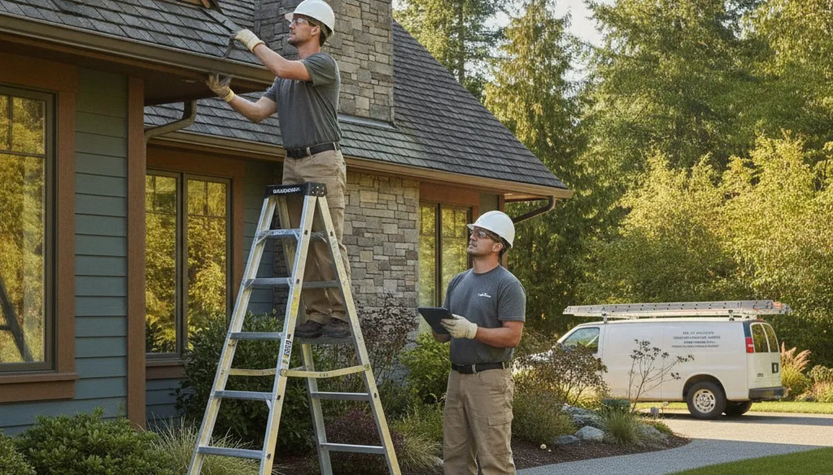Seattle, WA plumbing repair technician inspecting pipes for a local home service call