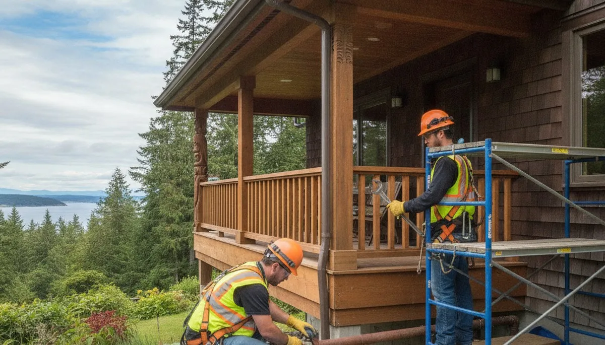 Seattle, WA plumbing repair technician servicing residential pipes for leak and clog repair